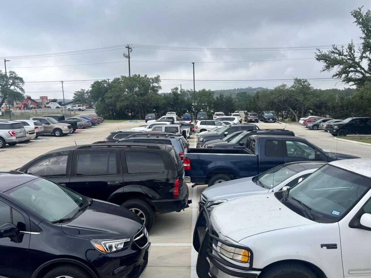 Student parking lot during Falcon Day. 