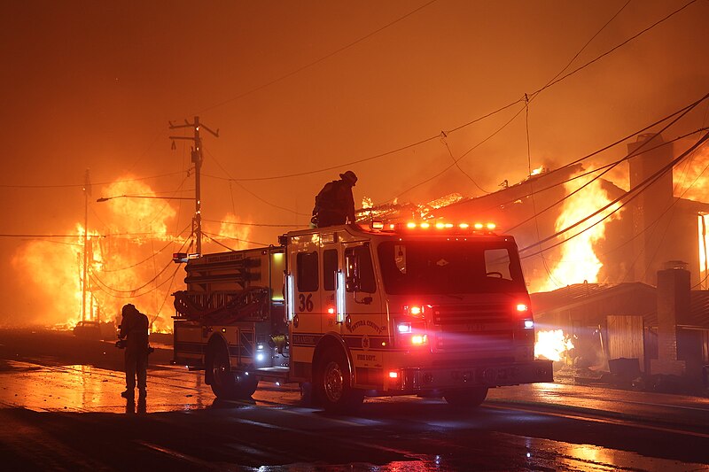 Photo by CalFire - "Photos and Videos from the Palisades Fire that started in the City of Los Angeles, January 2025"