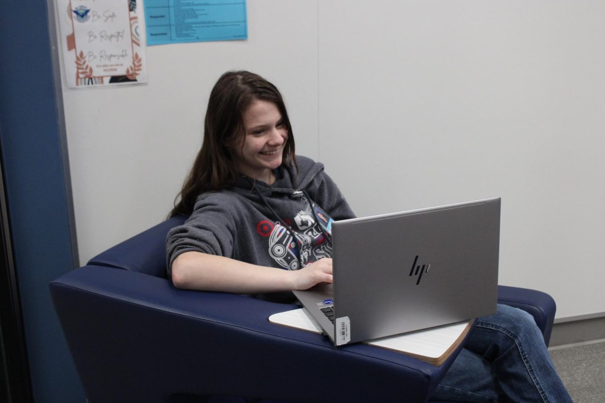 Senior Kendyl Gallagher preparing for the AP Biology exam.
Photo by Diana Lopez 