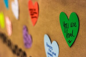 Supportive words for Hill Country lining the walls. Photo courtesy of anonymous freshman.